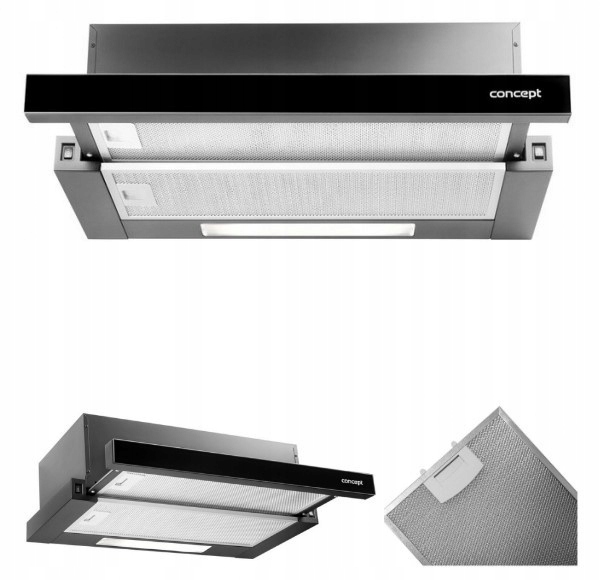 Vstavaný teleskopický kuchynský digestor 60 cm Concept