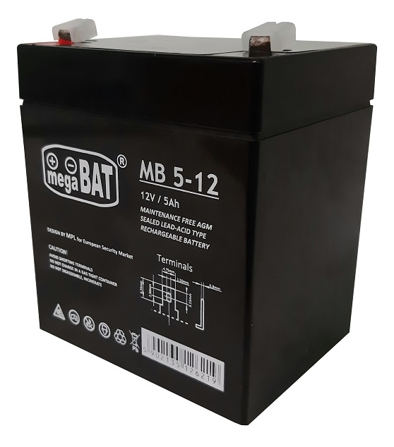 

Akumulator Agm 12V 5Ah Bezobsługowy Vrla Ups Mocny