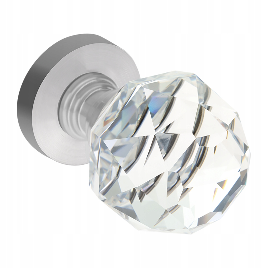 Křišťálový knoflík Kuchinox, satén, premium, dveře 38-45 mm