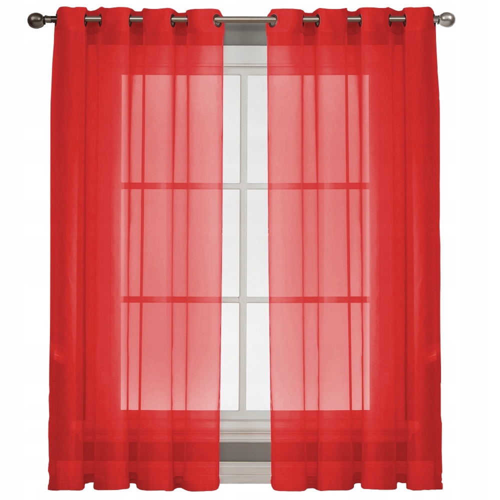 

Firana Gotowa Woal Przelotki 145x250 wys. czerwony