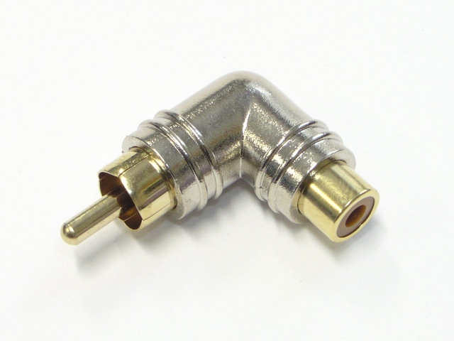 Adapter przejście Rca wtyk Rca gniazdo kątowe RP13 Vitalco