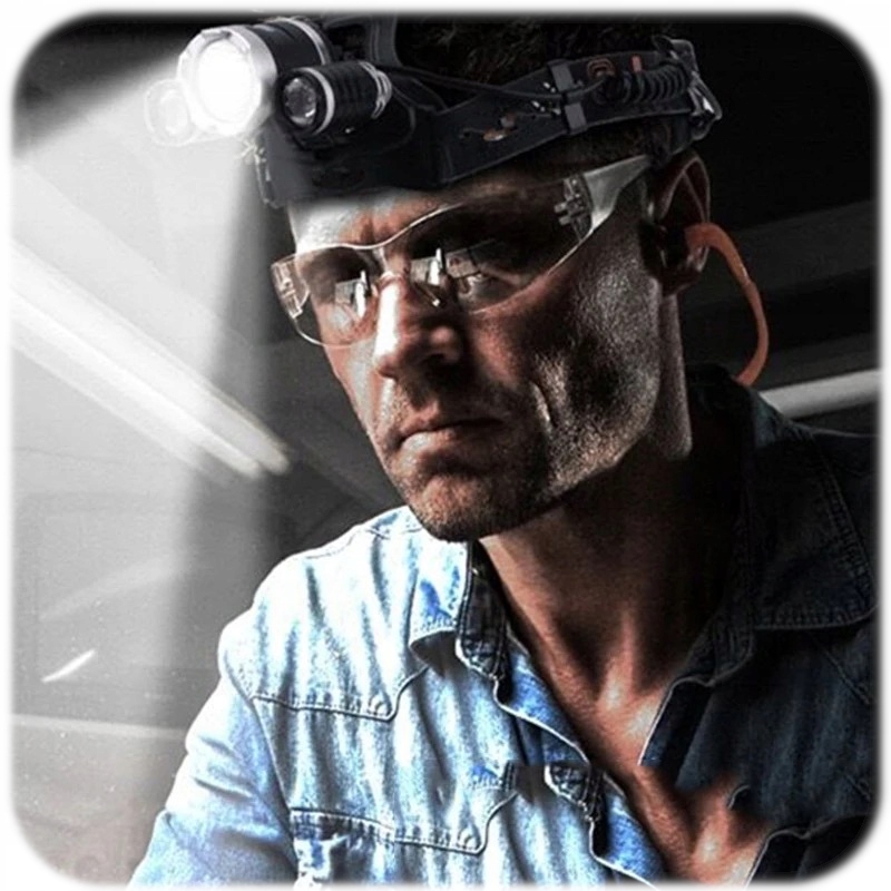 LATARKA CZOŁOWA LED MOCNA CZOŁÓWKA AKUMULATOROWA 3 X CREE T6 CREE NA GŁOWE Stan opakowania oryginalne