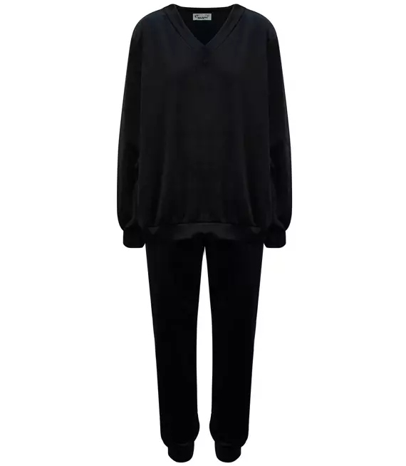 

Duży luźny dres welurowy piękny dekolt L/XL