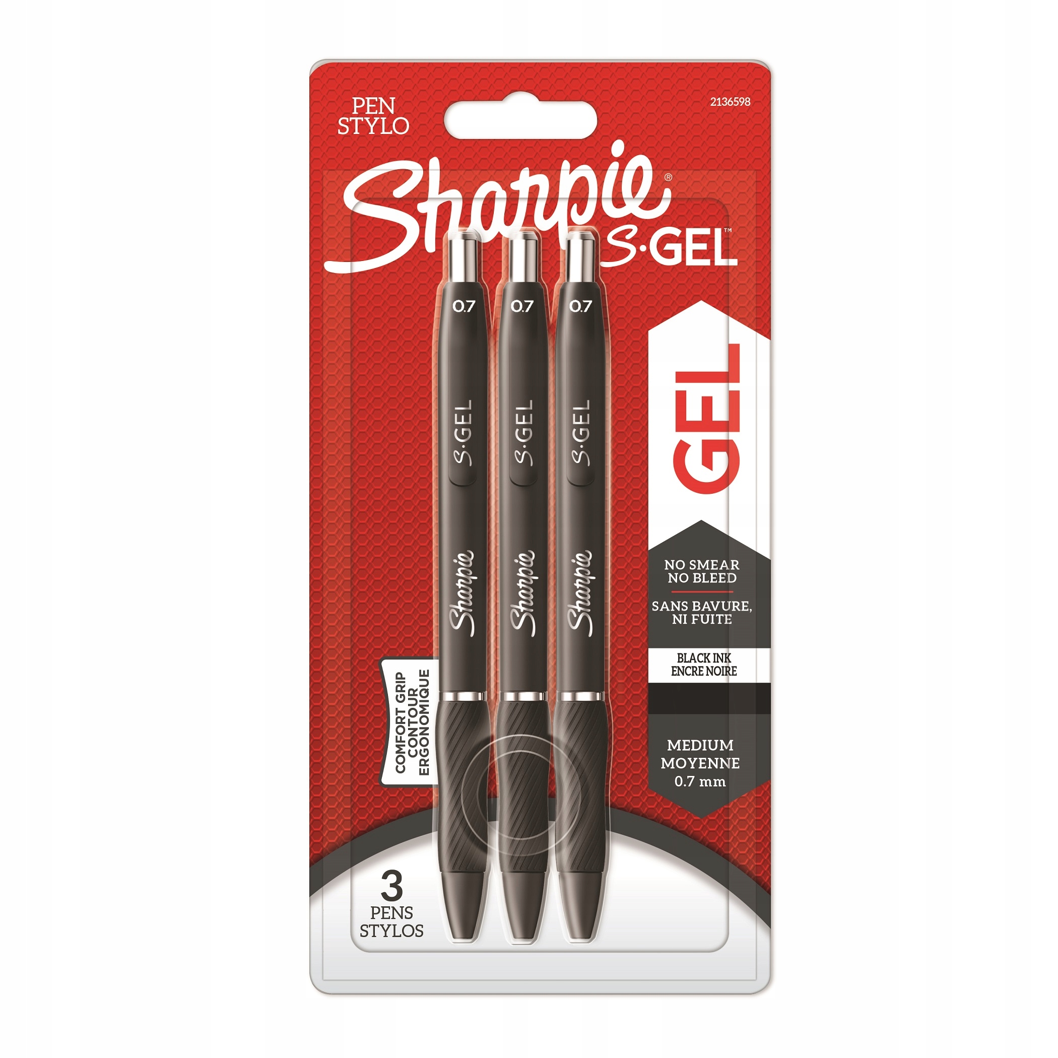 

Długopisy żelowe Sharpie S-Gel M 3szt. czarne