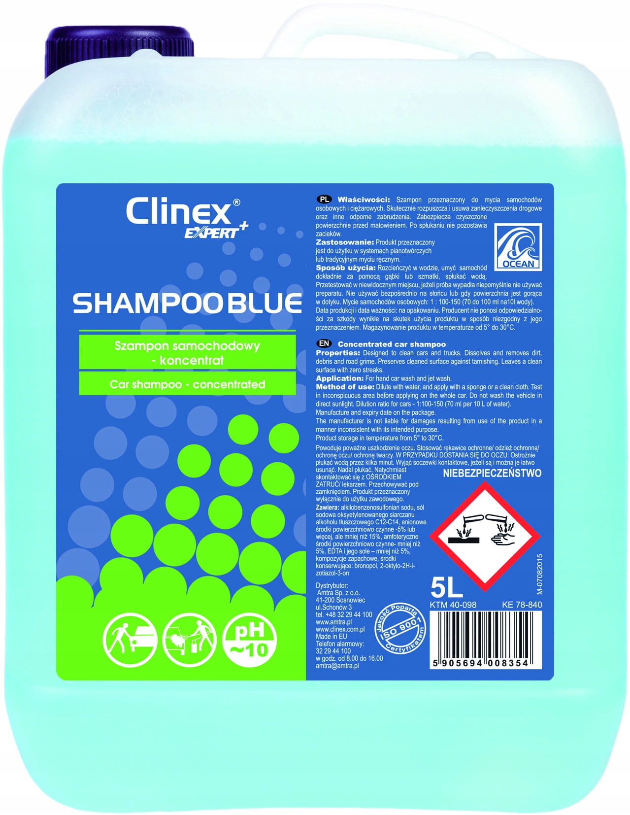 

Clinex Expert+ Shampoo Blue 20L szampon
