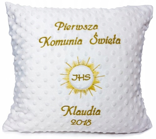 

Poduszka na komunie z Imię Haft pamiątka