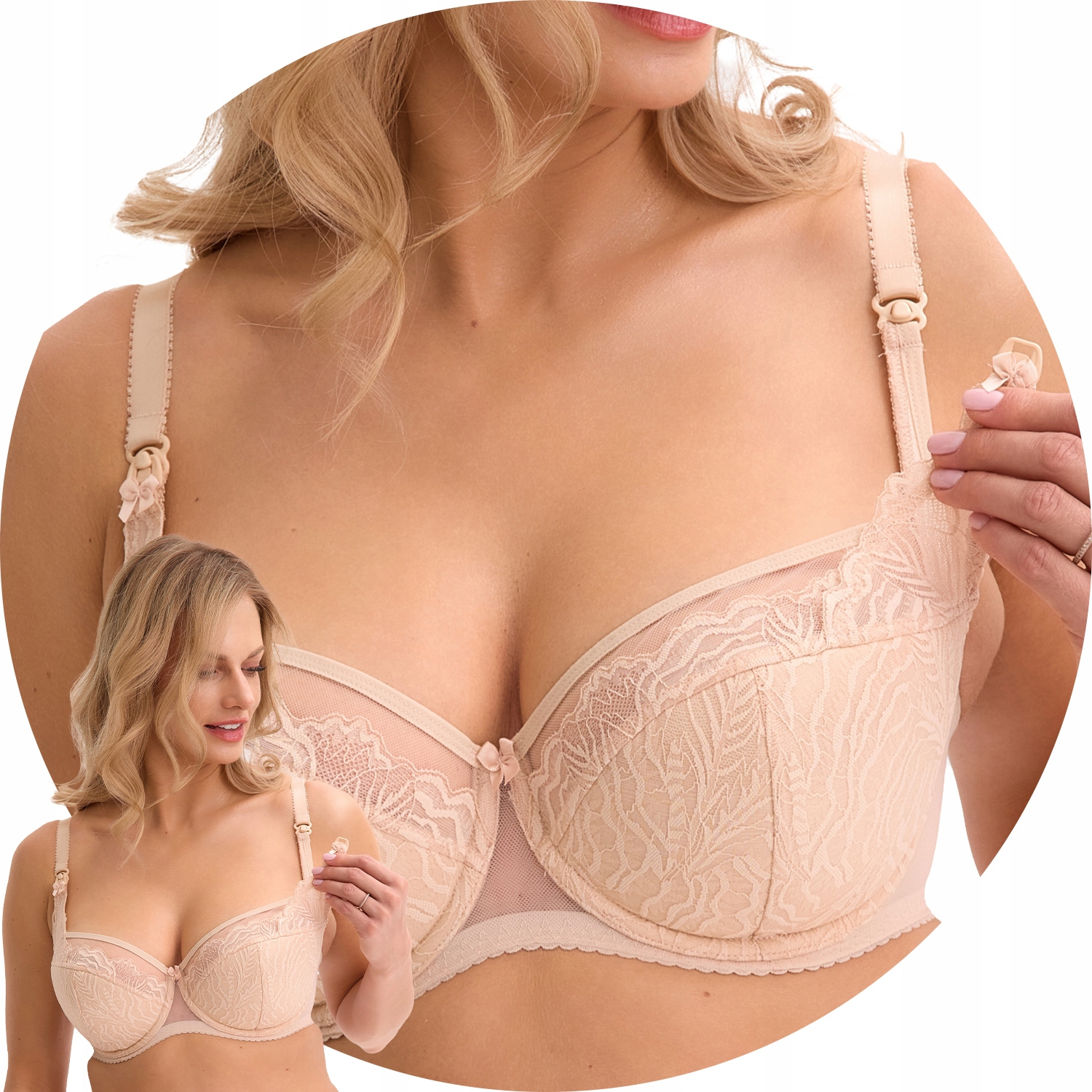 Gaia 1227 Mama béžová Podprsenka na kojení polovyztužená 90C