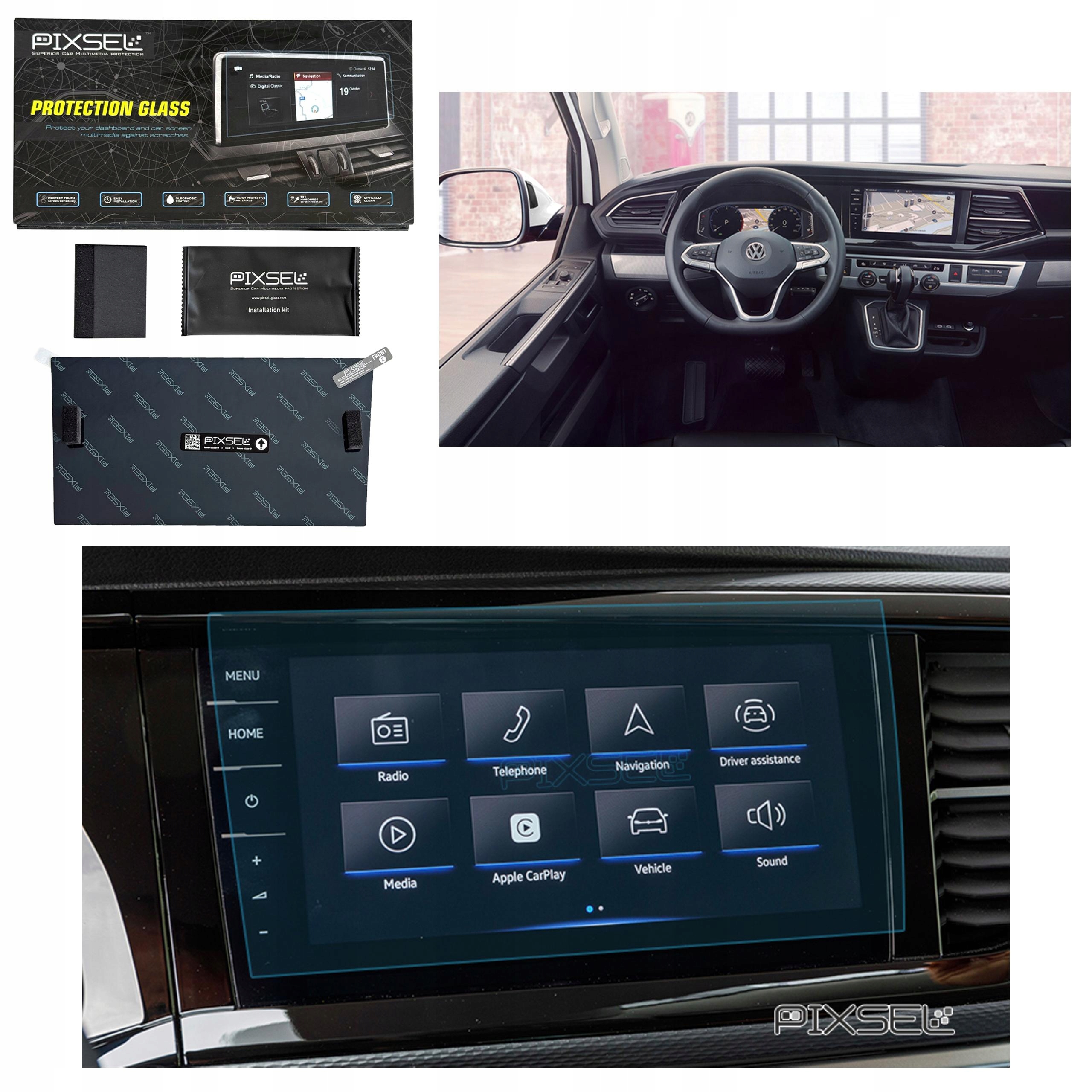 Matowe Szkło Ochronne Volkswagen Multivan T6.1-11.3“ 2019-2024