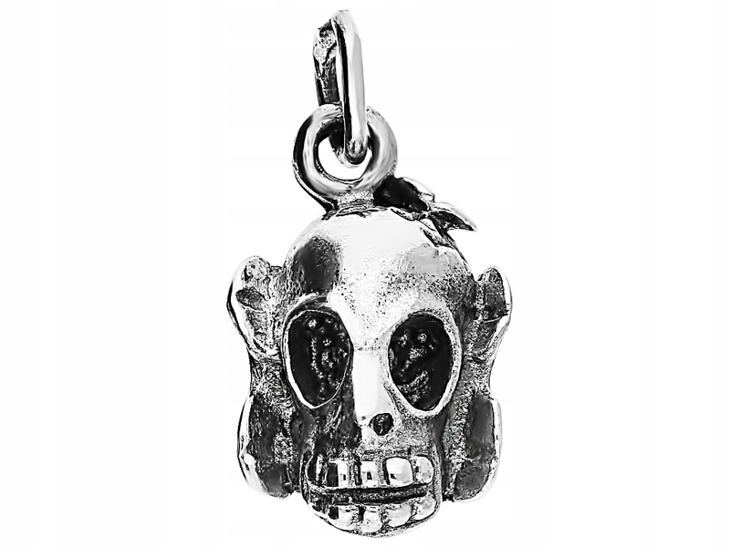 Stříbrný přívěsek 925 lebka s volánkem 2,35 g je ideální jako dárek