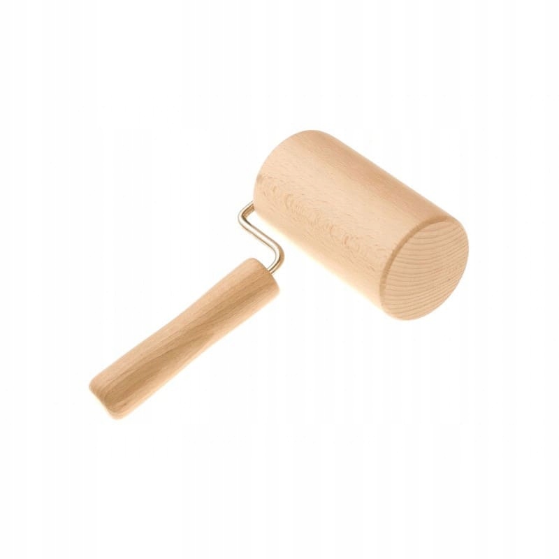 WAŁECZEK DO PIZZY FOREMEK WAŁEK DO CIASTA DREWNIANY RUCHOMY OBROTOWY 17cm