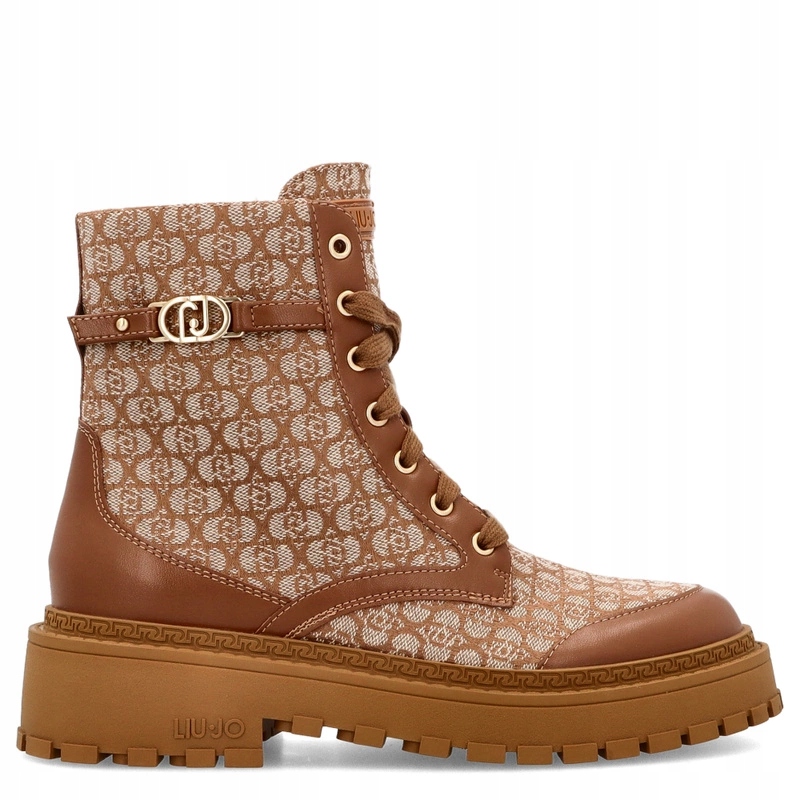 Prémiové kotníkové kotníkové boty na šněrování Liu Jo Rumi 30 Hnědá 35