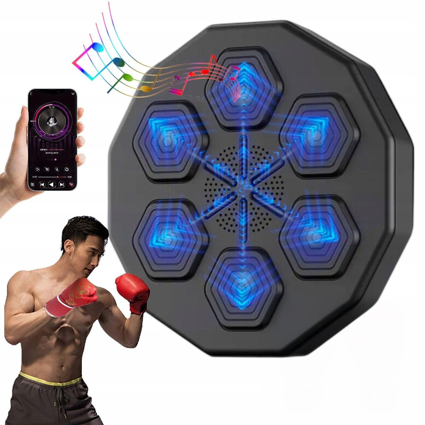 Inteligentny symulator dla boksu zestaw z czujnikami do ćwiczeń i refleks