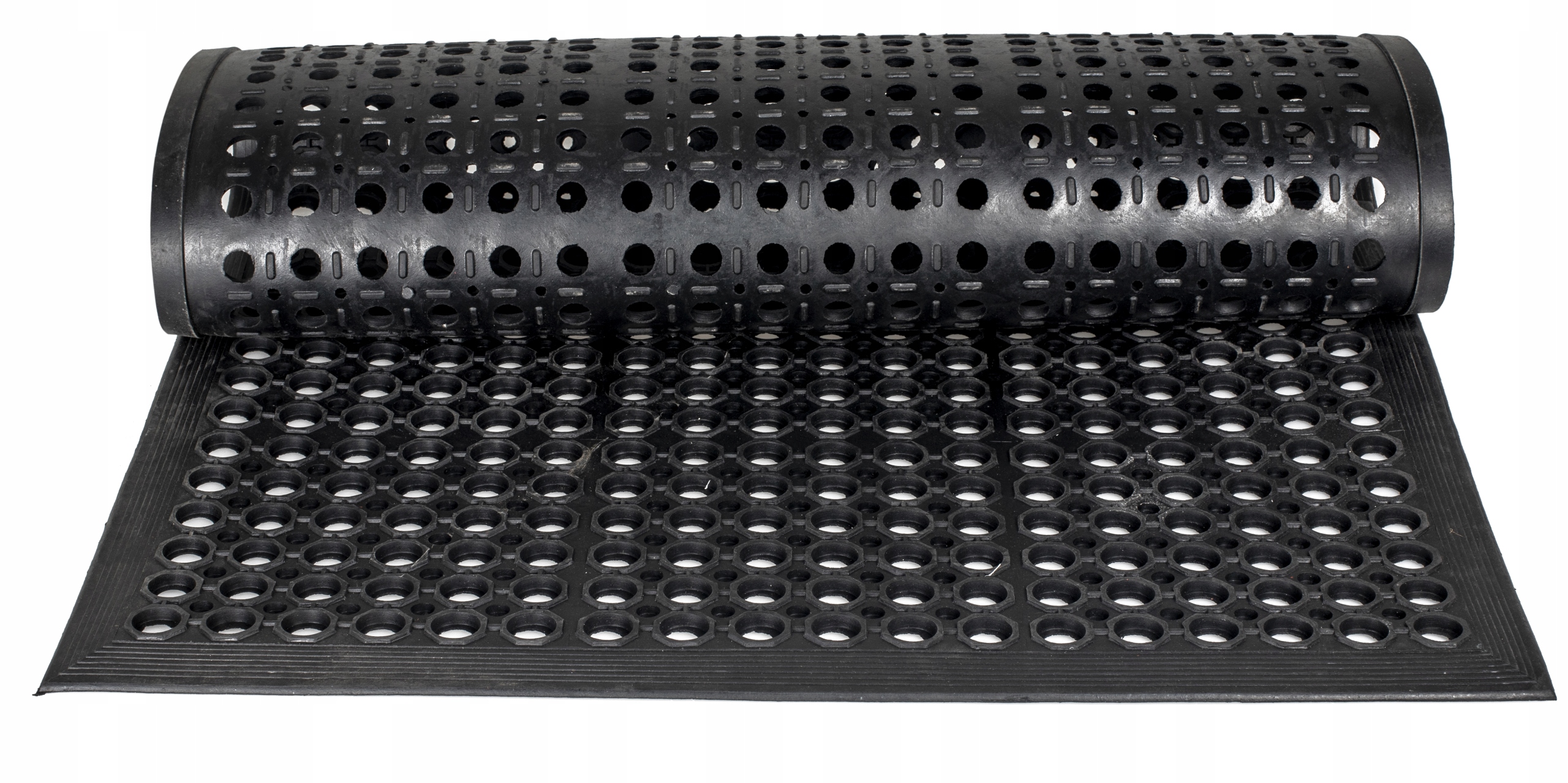 WYCIERACZKA POD DRZWI ZEWNĘTRZNA WEJŚCIOWA Z NAJAZDEM GUMOWA AŻUROWA 60X90 Kolor czarny