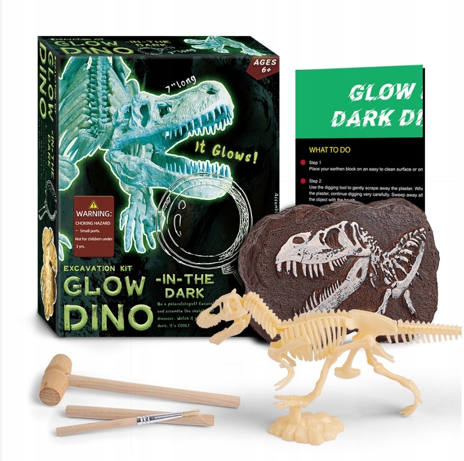 

Tyranozaur T-rex Świecący Dinozaur- Wykopalisko 3D