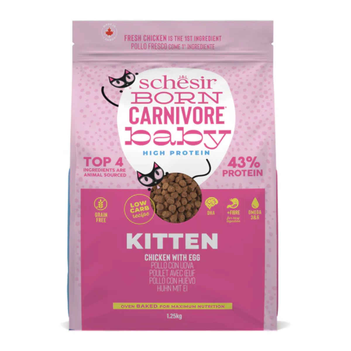 Schesir Carnivore Baby Kurczak i Jaja 1,25Kg