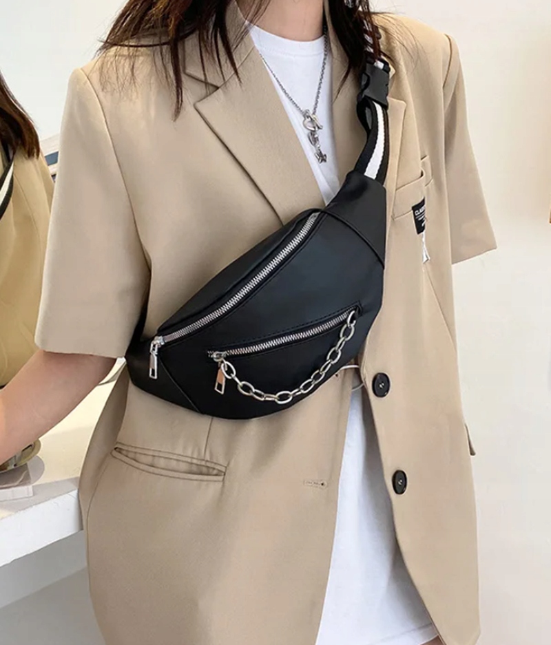 NERKA CZARNA SASZETKA DAMSKA POJEMNA REGULOWANA ŁAŃCUCH WODOODPORNA Kod producenta 22