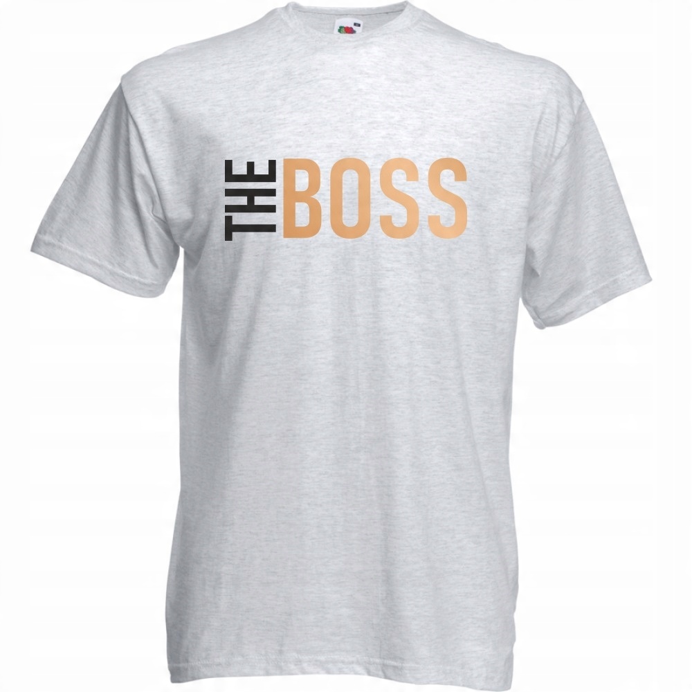 

Koszulka koszulki the boss dla par L ash szara
