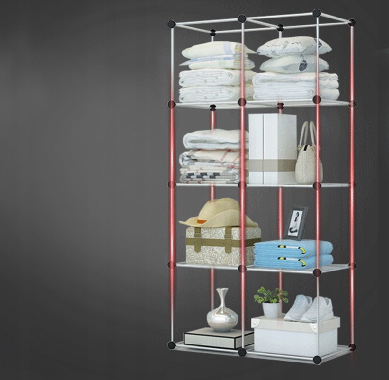 SZAFA MODUŁOWA GEOMETRIC BIAŁA GARDEROBA REGAŁ PÓŁKI DRĄŻEK Szerokość mebla 110 cm