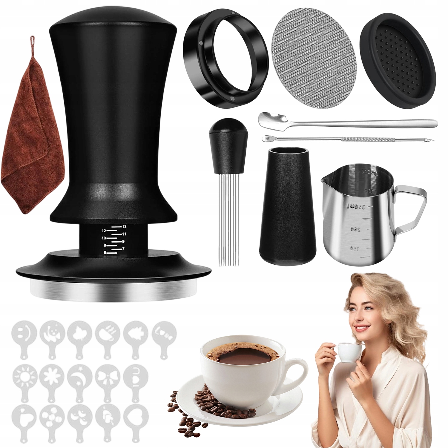 Levně Sada Na Kávu Tamper 51 MM Džbán 350 ML Dávkovací Kroužek Wdt Sériový