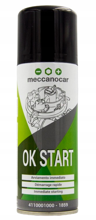 STARTER UŁATWIA ROZRUCH SILNIKA SAMOSTART SPRAY – 1859 MECCANOCAR Pojemność opakowania 200 ml