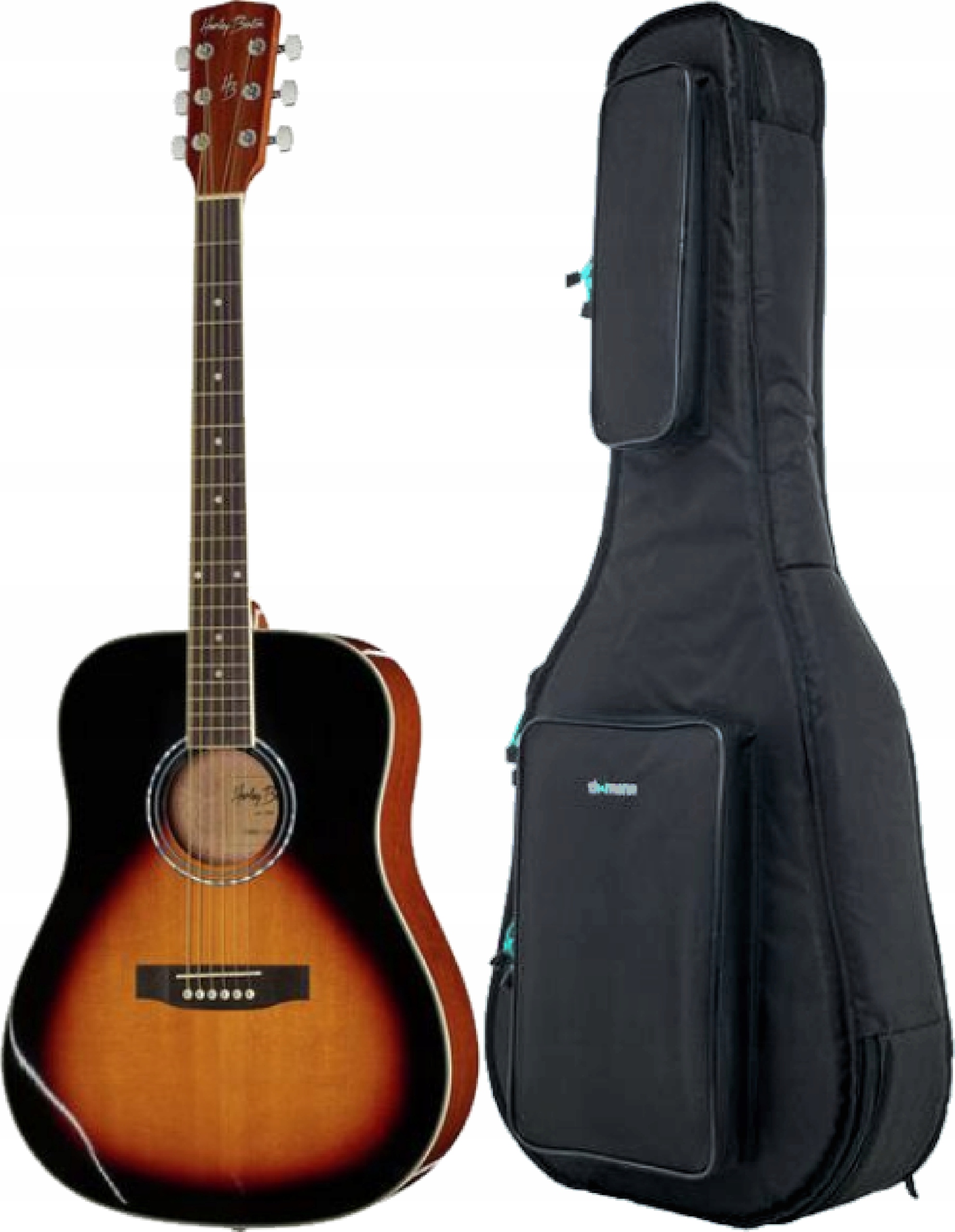 Akustická kytara Harley Benton D-120VS Vintage Sunburst s obalem Set