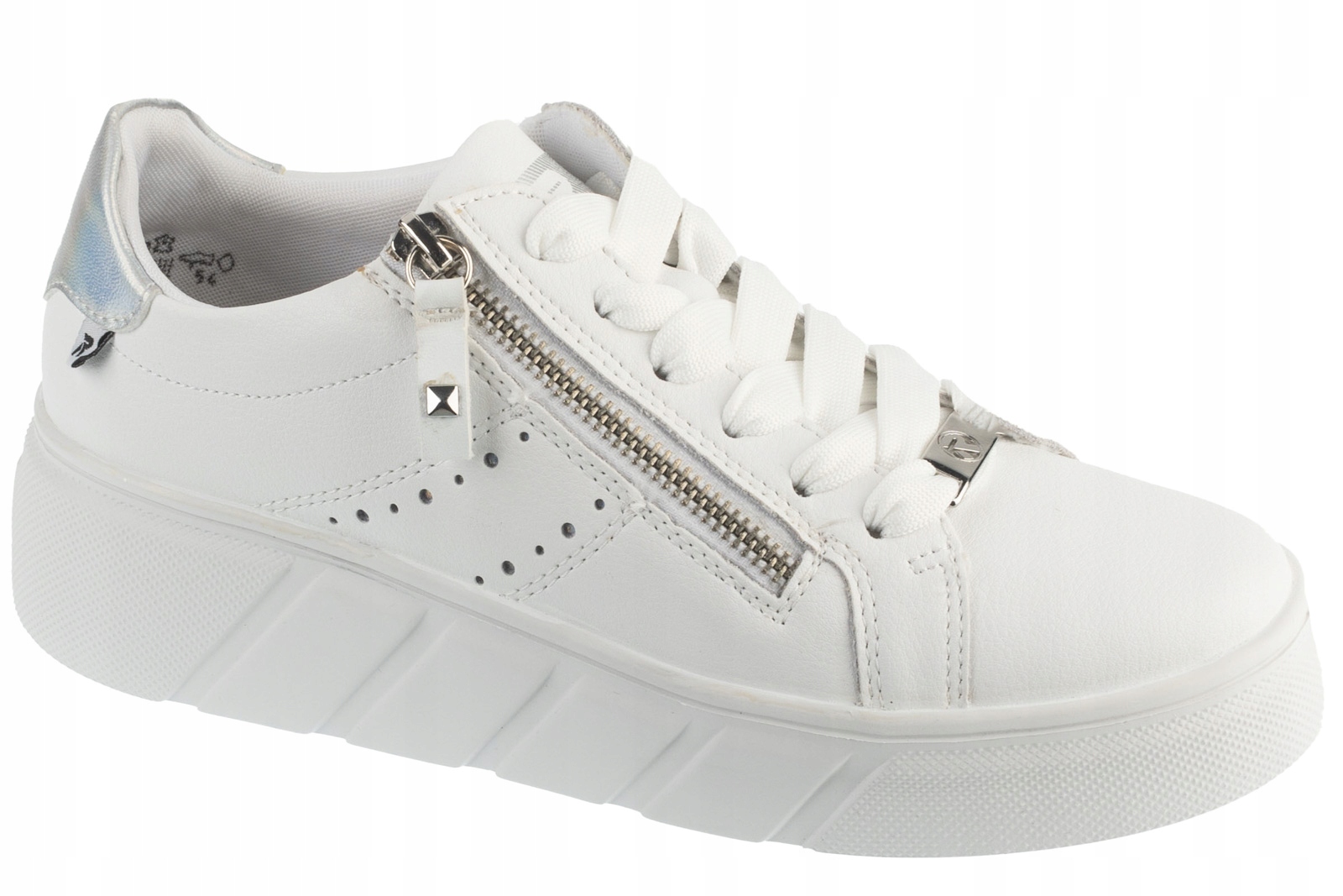 Rieker Sneakers [37] Dámské kožené tenisky, bílé