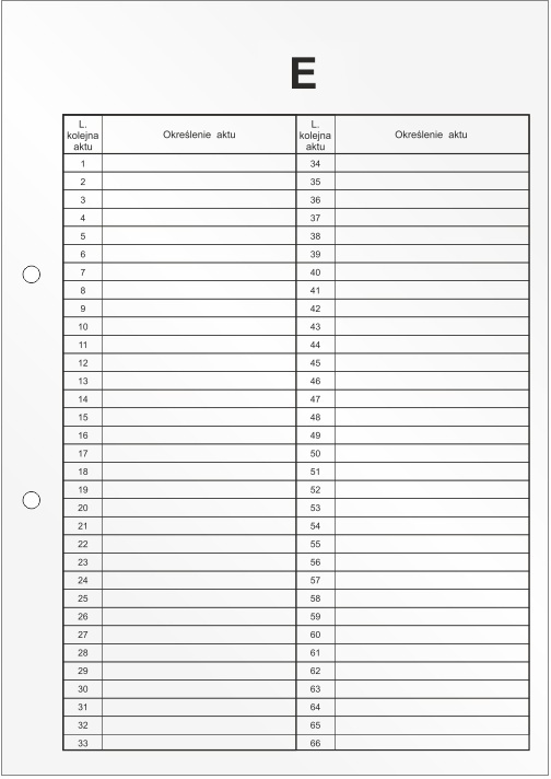 Przekładka kartonowa do akt osobowych A4 x10 Kod producenta DRU-055E