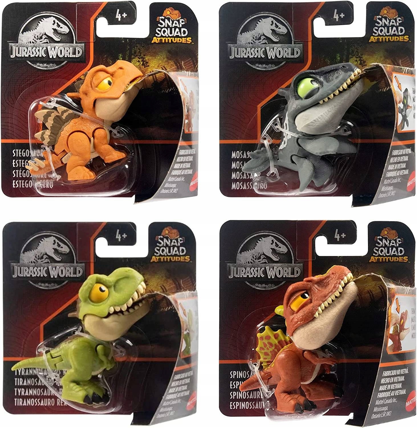 

Jurassic World Snap Squad Figurka Zestaw 4 Szt