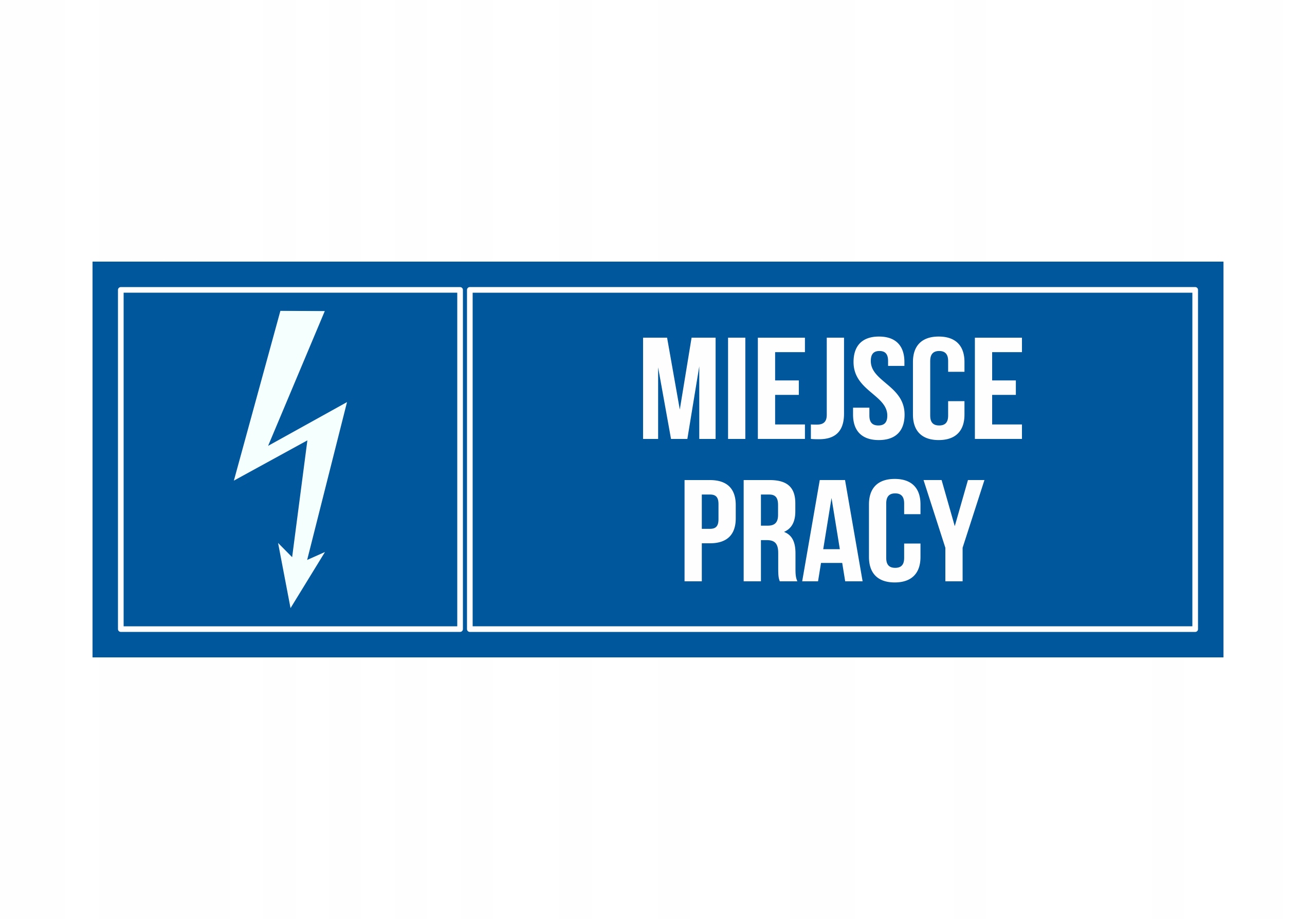 

Tabliczka Informacyjna Miejsce Pracy 20x7 Pcv 1mm