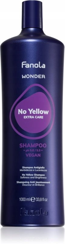 Fanola Wonder No Yellow Extra Care Šampon Neutralizující Žlutou Barvu 1000 ML