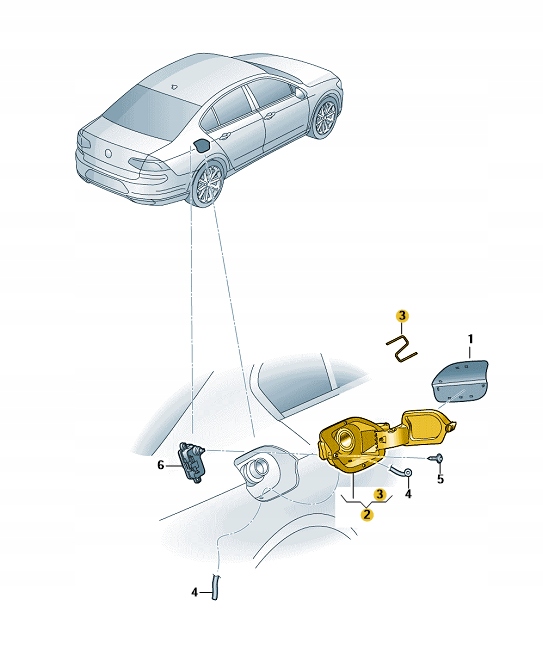 ЛЮЧОК ВЛИВУ ПАЛИВА ШКОДА SUPERB III OEv5809702c