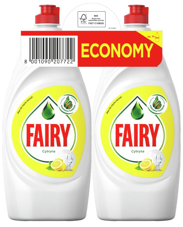 

Fairy Cytryna Płyn do Mycia Naczyń Zestaw 2x900ml