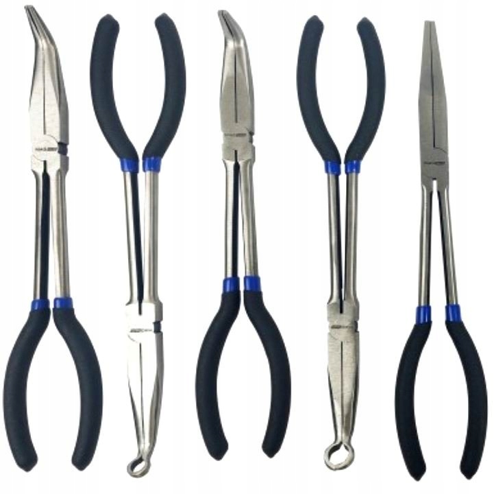 ZESTAW SZCZYPIEC DŁUGICH PROSTE, KĄTOWE, DO PRZEWODÓW ŚWIEC, TNĄCE 9 szt Kod producenta MGS13495