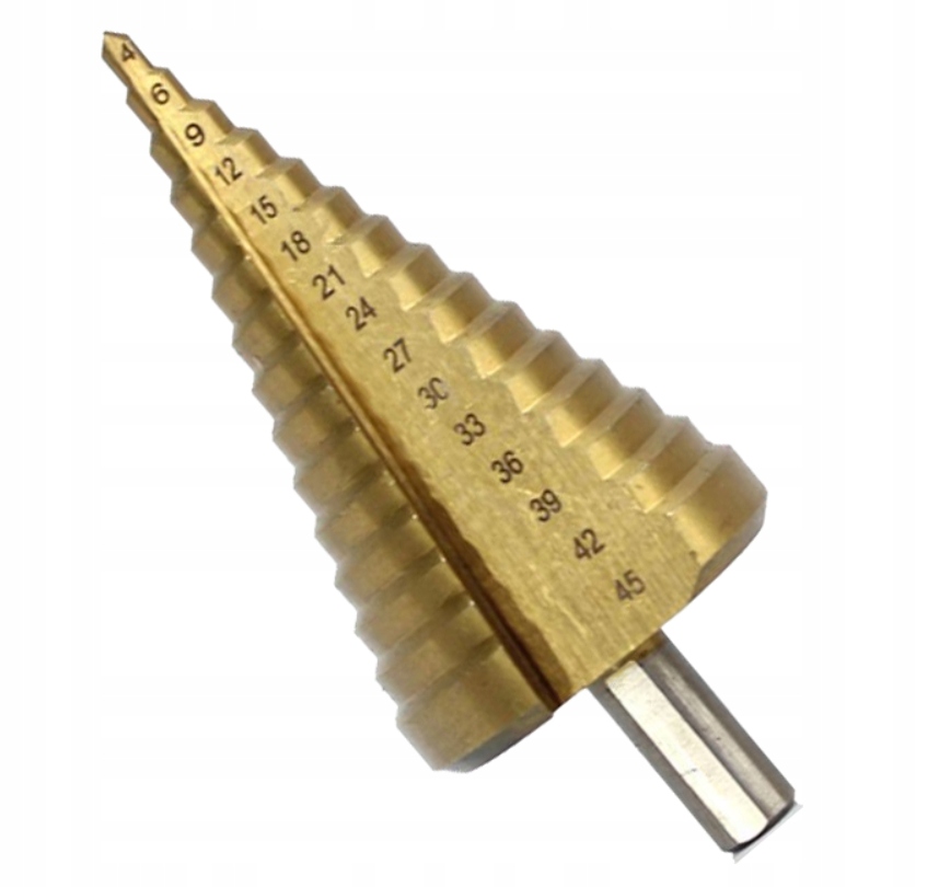 

Wiertło Stopniowe Stożkowe Hs Tytan 4-45 mm 11301