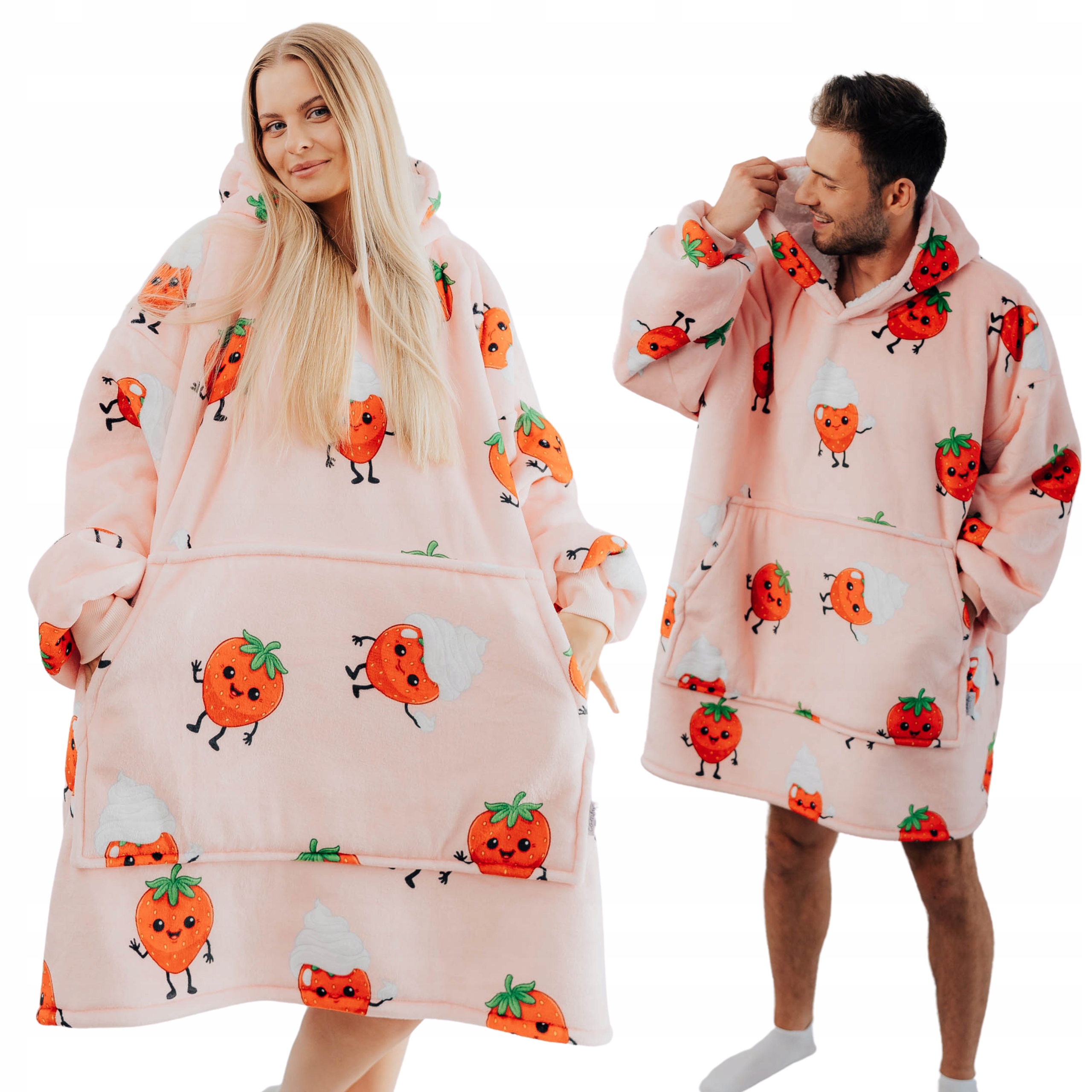 DEKA MIKINA Comfy Moment Kocobluza blúzka Jahoda Oversize 2v1Poľsko