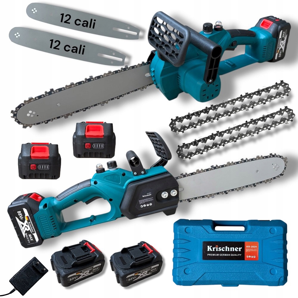 Piła Łańcuchowa Akumulatorowa 12” 2x Aku 2 Łańcuchy