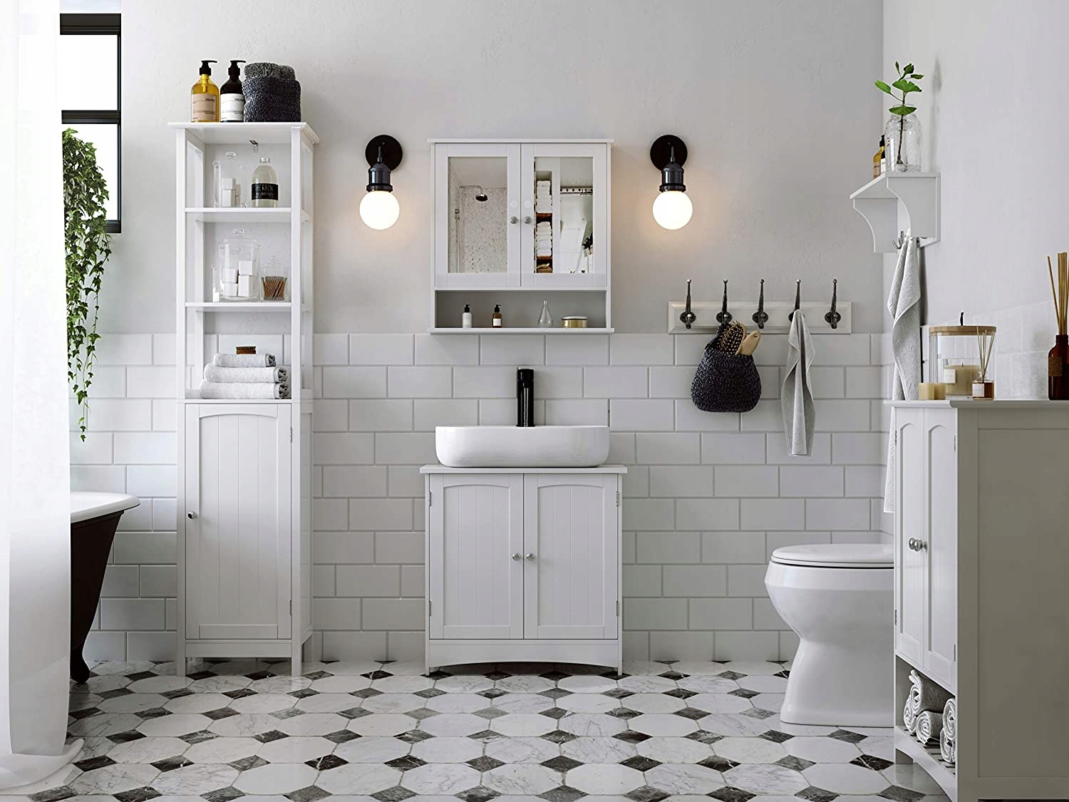 SZAFKA Z LUSTREM I PÓŁKĄ MDF WISZĄCA ŁAZIENKA Stan opakowania oryginalne