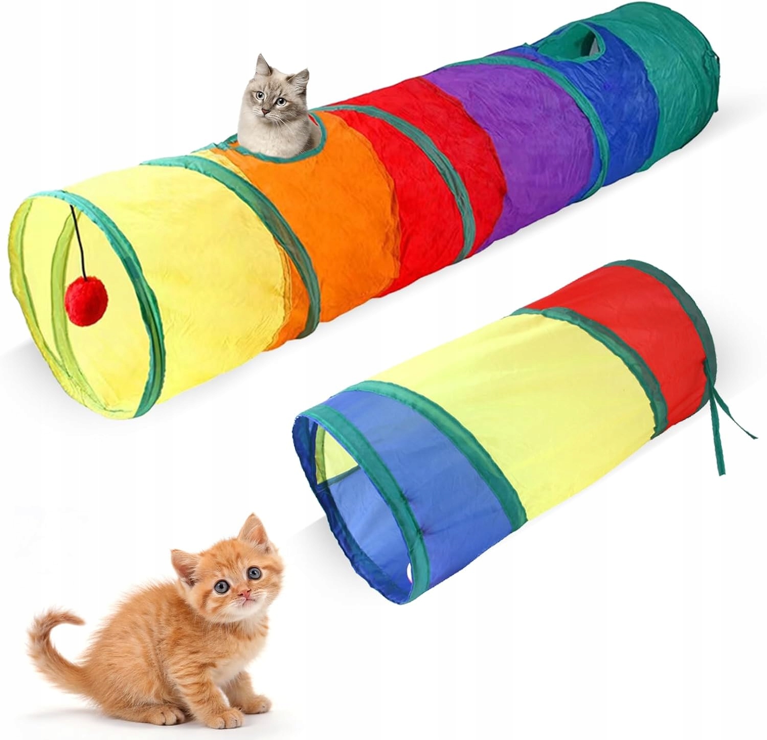 Levně Tunel Pro Kočky Králíka X2 Skládací Tunel Sada Tunelů Pro Kočky Králíka