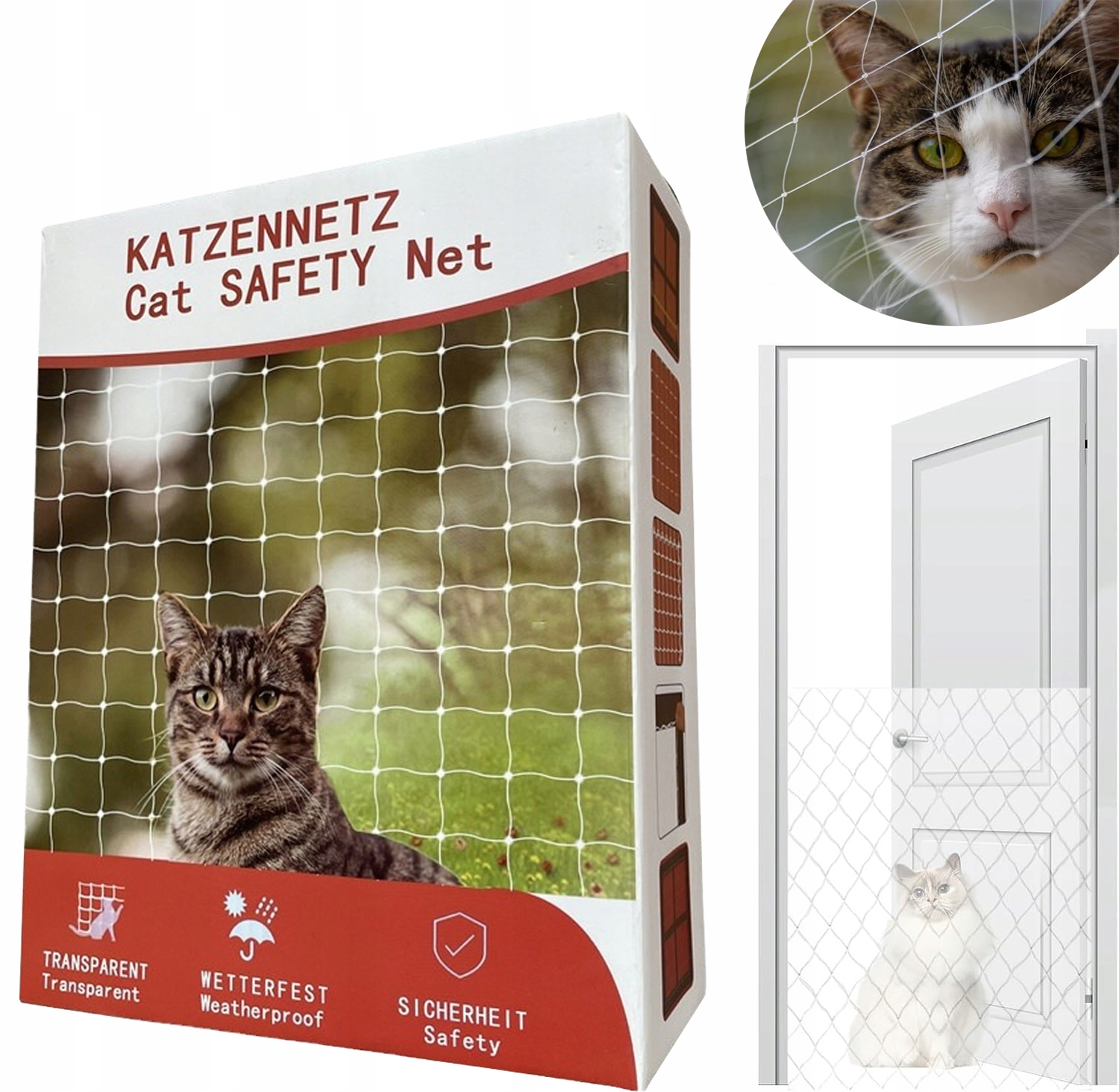 Levně Set Síťka Na Balkon Pro Kočky 3x8 m Bezpečné Kočky