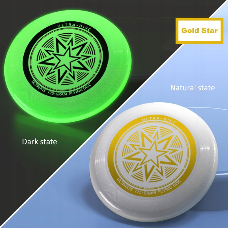 Lampka nocna fluorescencyjna frisbee 27cm Rodzaj frisbee