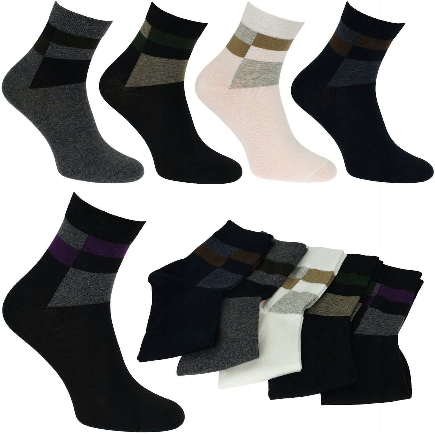 

5 Par Skarpety Męskie Długie Garniturowe Klasyczne