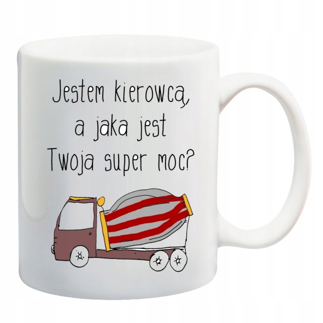 

Kubek kierowca betoniarki supermoce betoniarka