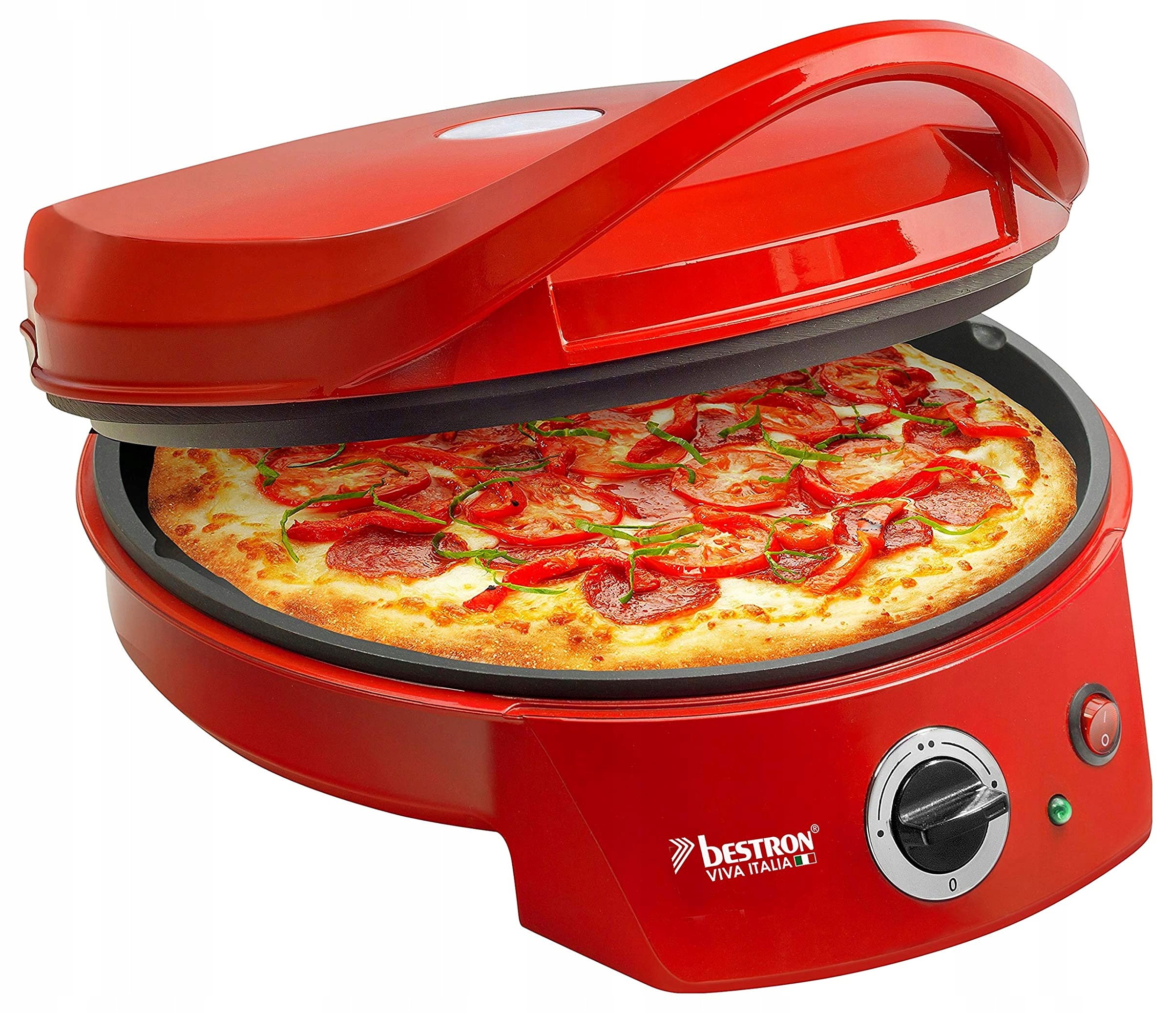 ELEKTRYCZNY PIEC DO PIZZY 180°C 1800 W CZERWONY