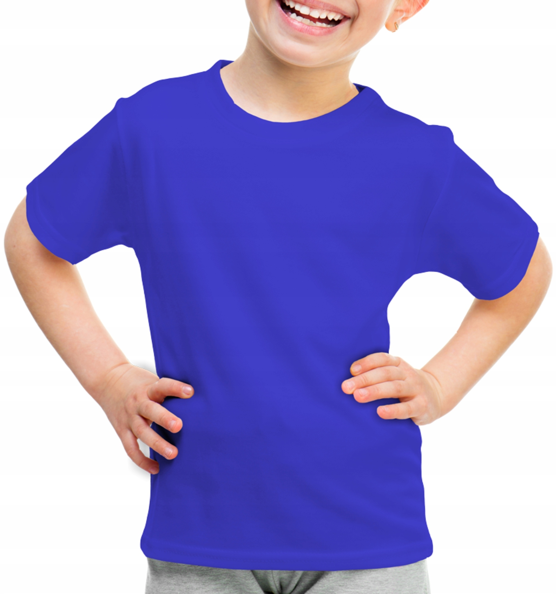 

T-shirt Koszulka Bluzka Dziecięca Niebieska Xs