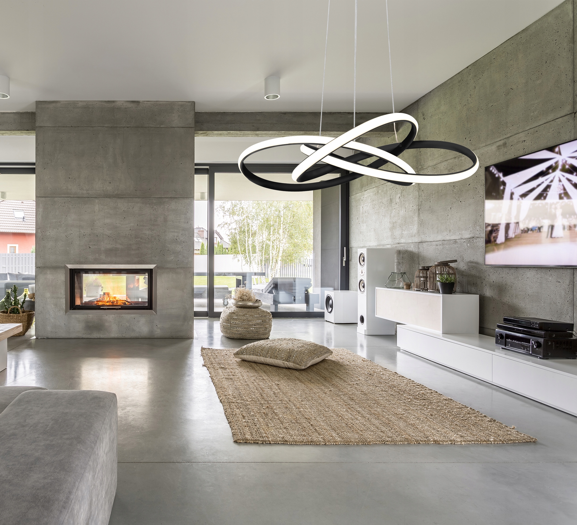 LAMPA SUFITOWA WISZĄCA LED Z PILOTEM CZARNA NOWOCZESNA ŻYRANDOL SMART Marka TOOLIGHT