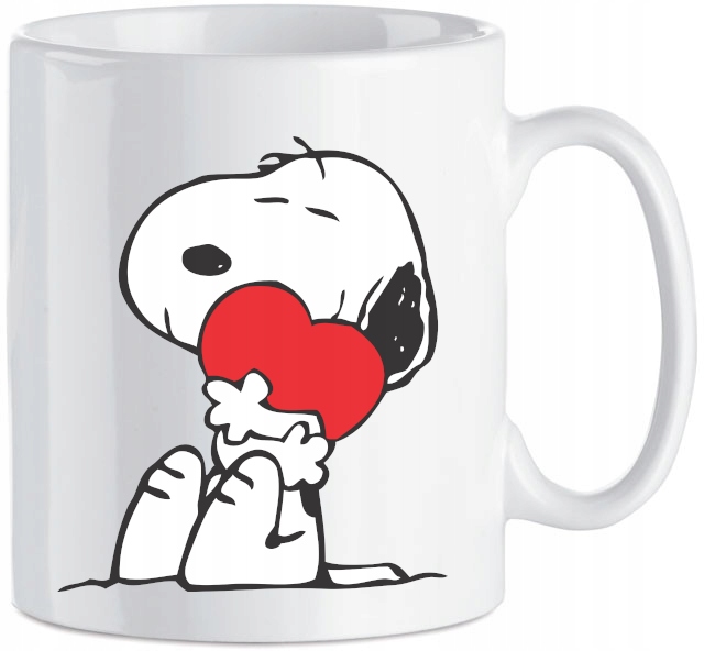 

Kubek nadruk Snoopy Miłość Ceramika 330 ml
