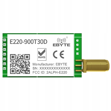 

Moduł radiowy E220-900T30D LoRa 868MHz 10km