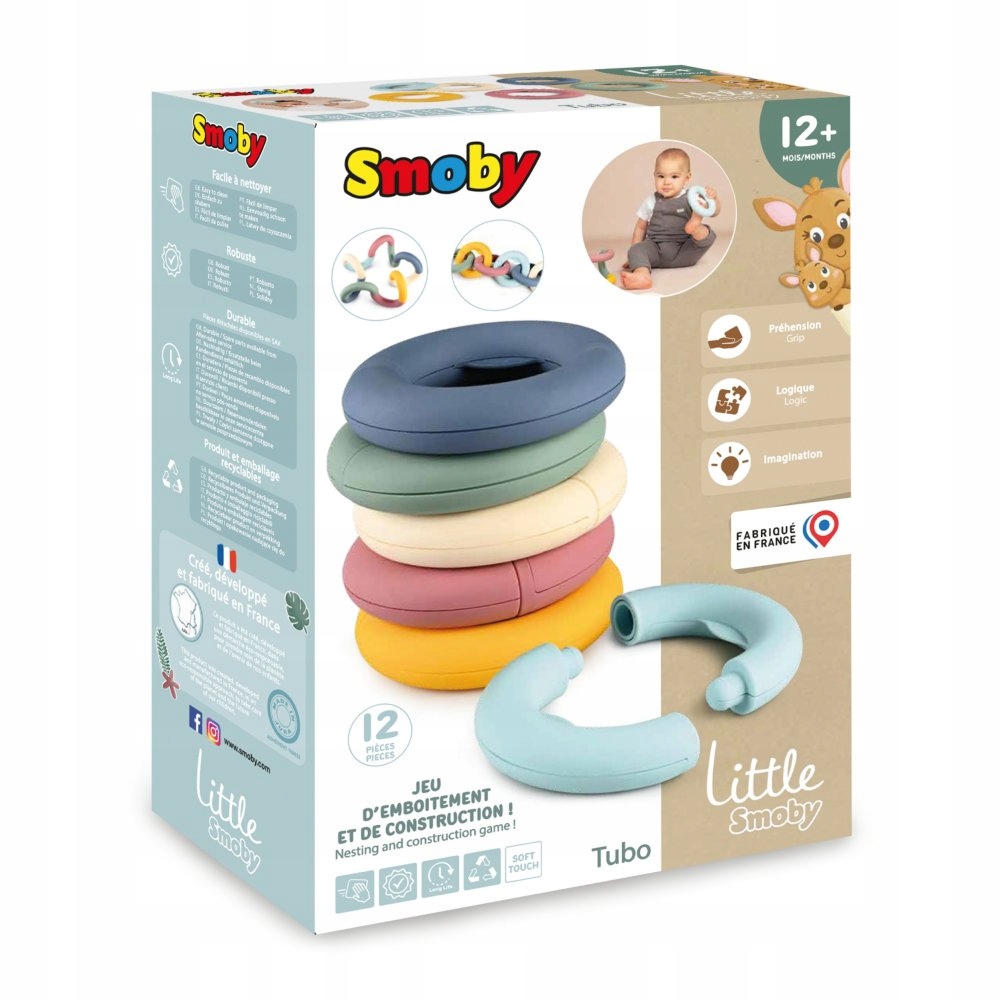 

Smoby Little Sprytne Kółka Klocki Edukacyjne Wieża