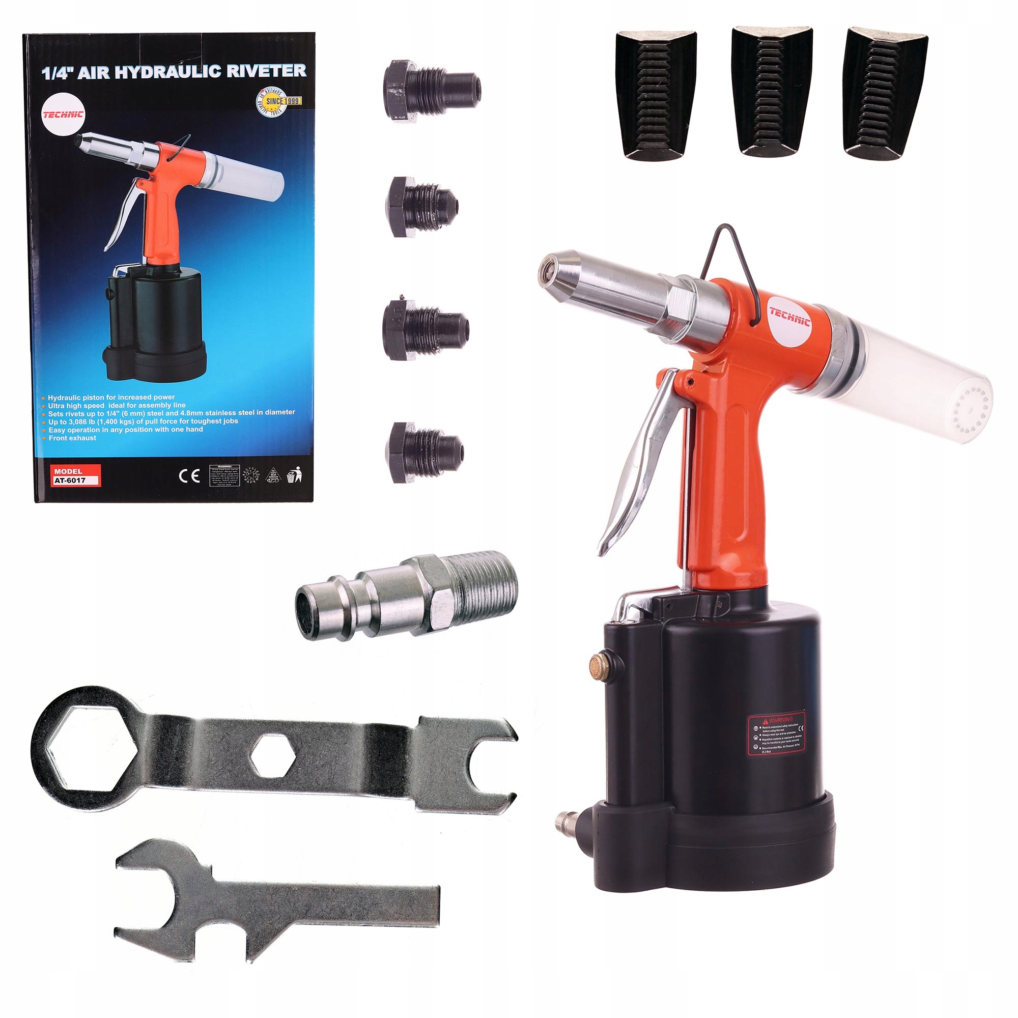 Nitownica pneumatyczna AT-6017 TECHNIC 3,2-6,0mm