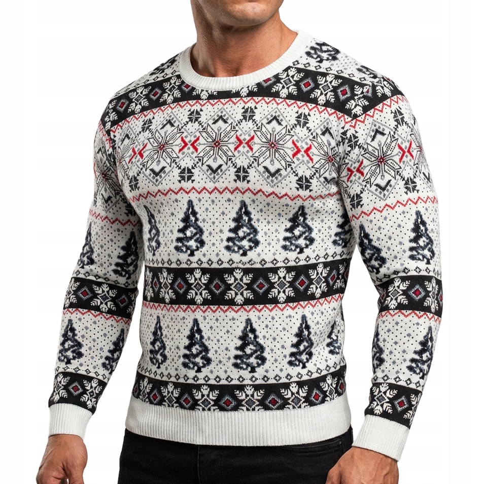 Svetr s norským vzorem, vánoční, vypasovaný, Bavlna, Vánoce, Dárek